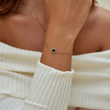 Pulseira Cristal Esmeralda Verde