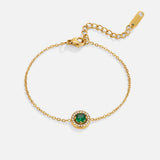 Pulseira Cristal Esmeralda Verde