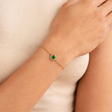 Pulseira Cristal Esmeralda Verde