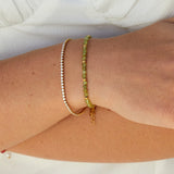 Pulseira de Contas Peridoto Verde