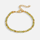 Pulseira de Contas Peridoto Verde