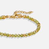 Pulseira de Contas Peridoto Verde