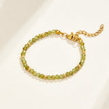 Pulseira de Contas Peridoto Verde