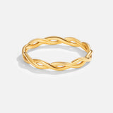 Anel Torcido Infinito em Ouro 18K