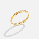 Anel Torcido Infinito em Ouro 18K
