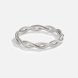 Anel Torcido Prata Infinito 18K