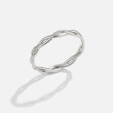 Anel Torcido Prata Infinito 18K