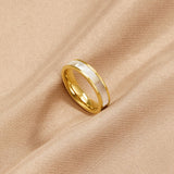 Anel Ouro Pérola Marfim