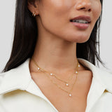 Colar em Camadas com Pendente de Pérola Kayla