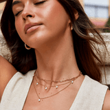 Colar em Camadas com Pendente de Pérola Kayla
