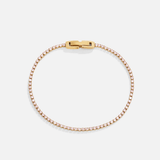 Pulseira Cristal Rosa Ouro Kiera