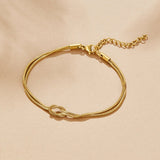 Pulseira em Corrente com Nó em Ouro