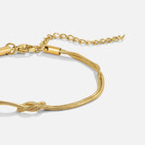 Pulseira em Corrente com Nó em Ouro