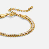 Pulseira Adison em Camadas com Cristal