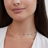 Alana Colar Dourado em Camadas com Pedra