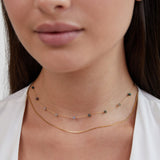 Alana Colar Dourado em Camadas com Pedra