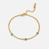 Pulseira Cristal Azul Athena em Camadas