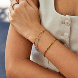 Pulseira Cristal Azul Athena em Camadas