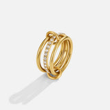 Anel Kaili em Camadas em Ouro