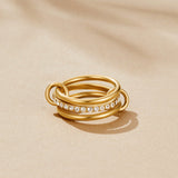 Anel Kaili em Camadas em Ouro