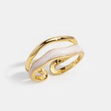 Anel Sahara em Camadas Dourado
