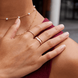 Anel Sahara em Camadas Dourado