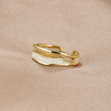 Anel Sahara em Camadas Dourado