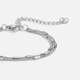 Pulseira Alia em Camadas de Prata