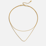 Colar Dourado em Camadas Leona