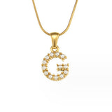 Colar Charm Pérola com Letra