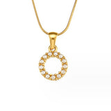 Colar Charm Pérola com Letra