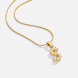 Colar Charm Pérola com Letra