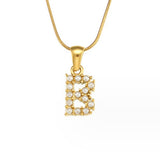 Colar Charm Pérola com Letra