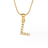 Colar Charm Pérola com Letra