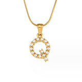 Colar Charm Pérola com Letra