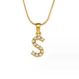 Colar Charm Pérola com Letra