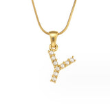 Colar Charm Pérola com Letra