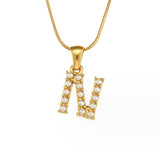 Colar Charm Pérola com Letra