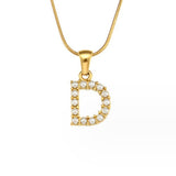 Colar Charm Pérola com Letra