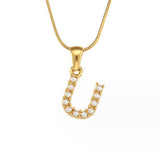 Colar Charm Pérola com Letra