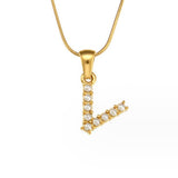 Colar Charm Pérola com Letra