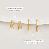 Brincos de Argola Dupla de Cristal Leyla