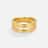 Anel em Camadas Ouro Lia