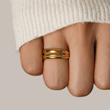Anel em Camadas Ouro Lia