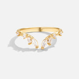 Anel Videira de Cristal Lily em Ouro