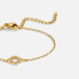 Pulseira Luxe com Cristal e Trevo