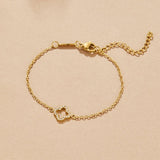 Pulseira Luxe com Cristal e Trevo