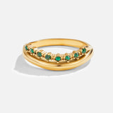 Anel em Camadas Marissa Verde Esmeralda