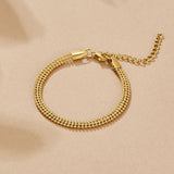 Pulseira Milan em Corrente com Contas em Ouro