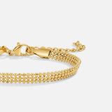 Pulseira Milan em Corrente com Contas em Ouro